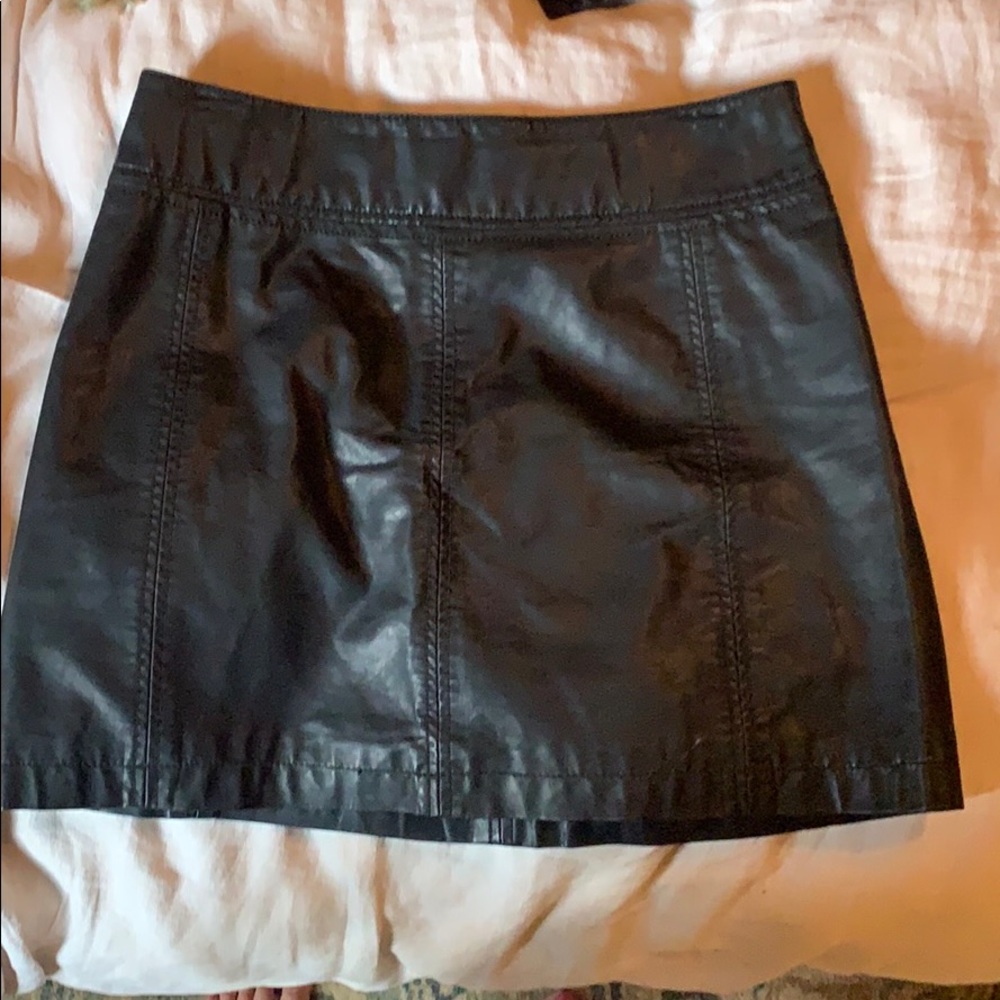 Free people leather skirt
